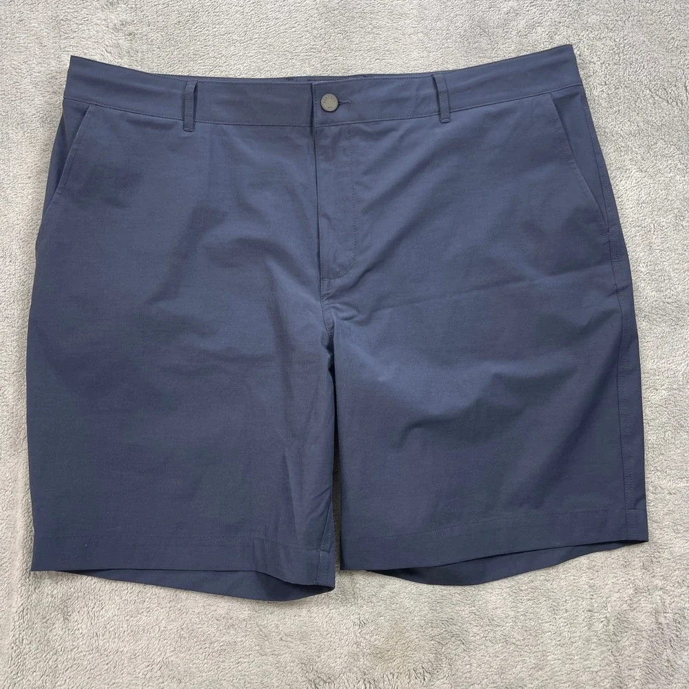 Faherty All Day Shorts Mens 42 Navy Blue Hybrid Swim Performance Stretch